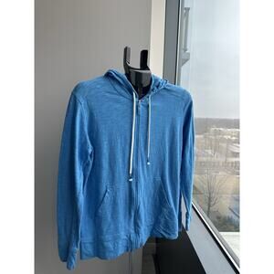 Bundle Eddie Bauer Men's Full Zip Hoodie Blue & Black Drawstring Hooded Size M
